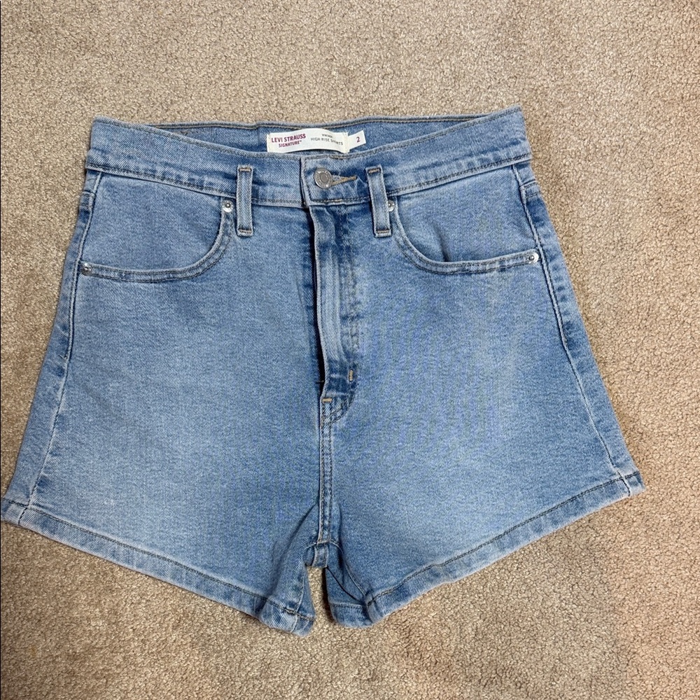 Levi's Women's Light Blue High-Waist Denim Shorts